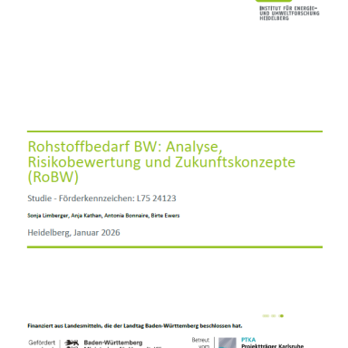 Studie: Rohstoffbedarf BW - Analyse, Risikobewertung und Zukunftskonzepte